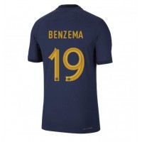 Francúzsko Karim Benzema #19 Domáci futbalový dres MS 2022 Krátky Rukáv